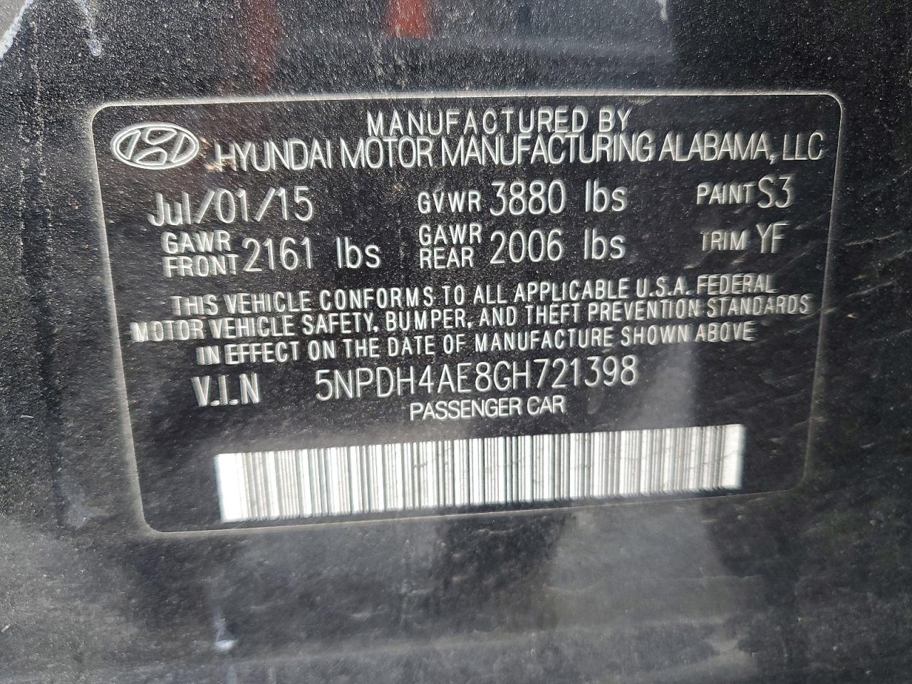 2016 HYUNDAI ELANTRA SE photo 12