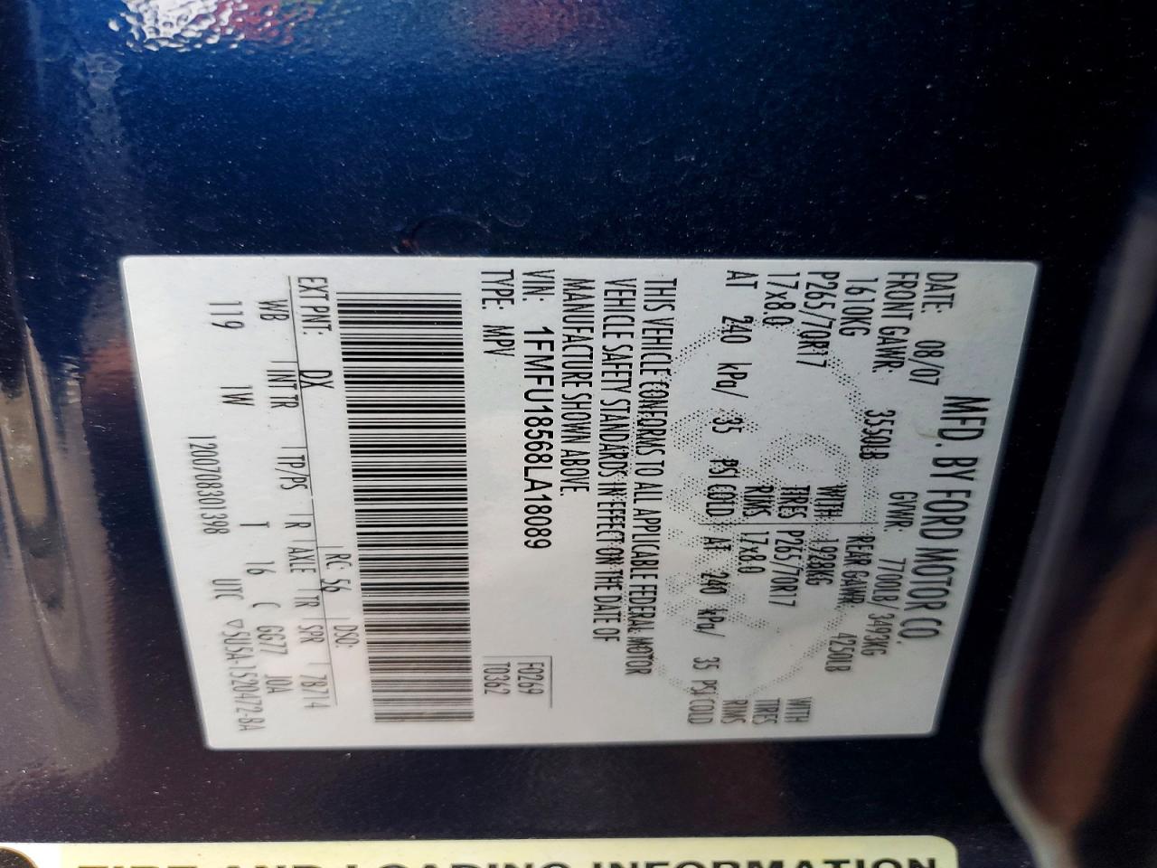 2008 FORD EXPEDITION EDDIE BAUER photo 12