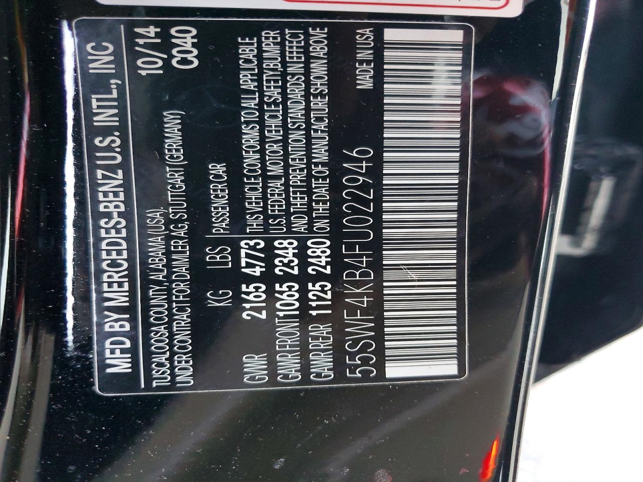 2015 MERCEDES-BENZ C 300 4MATIC photo 12