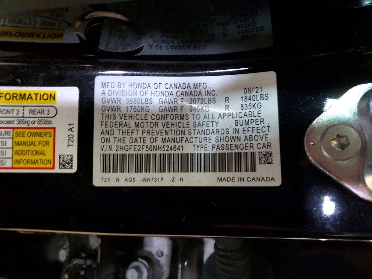 2022 HONDA CIVIC SPORT photo 12