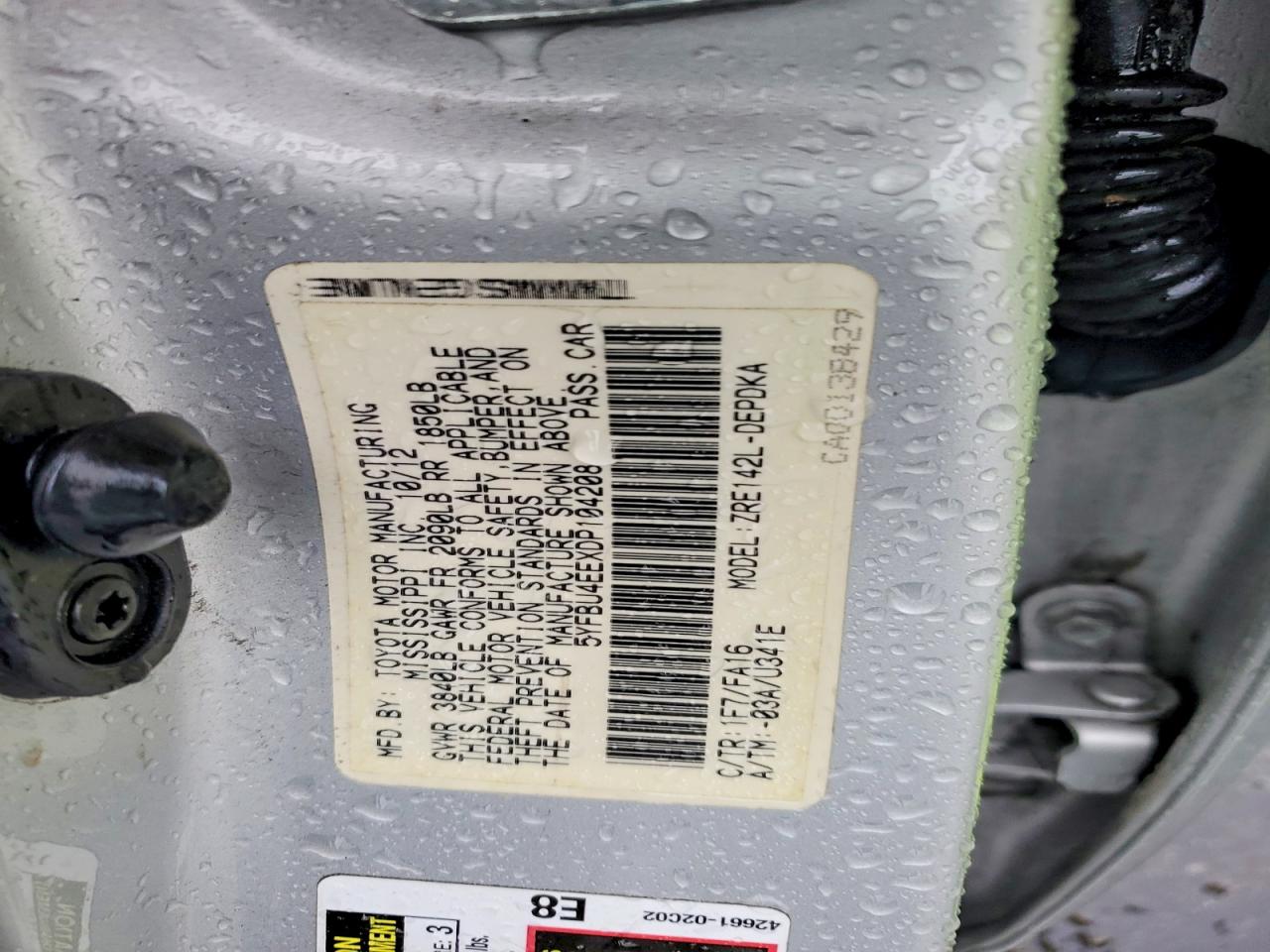 2013 TOYOTA COROLLA BASE photo 23