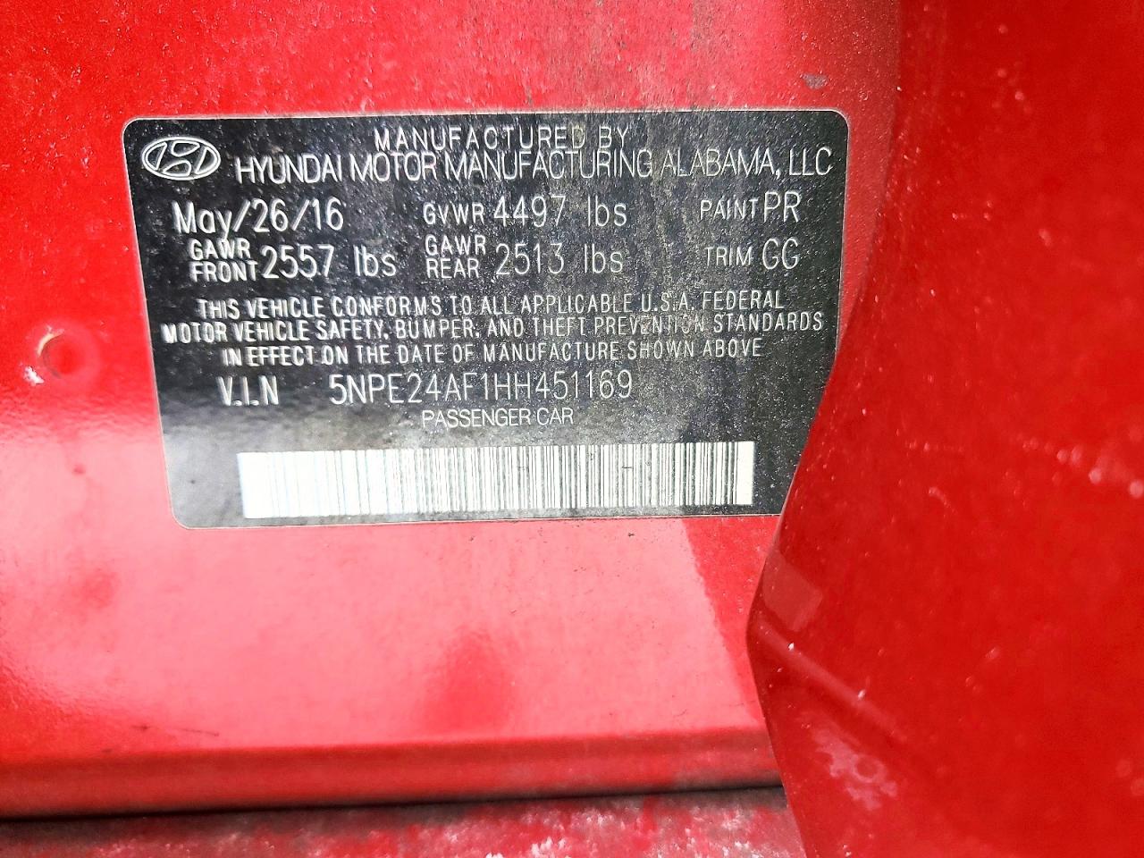 2017 HYUNDAI SONATA SE photo 23