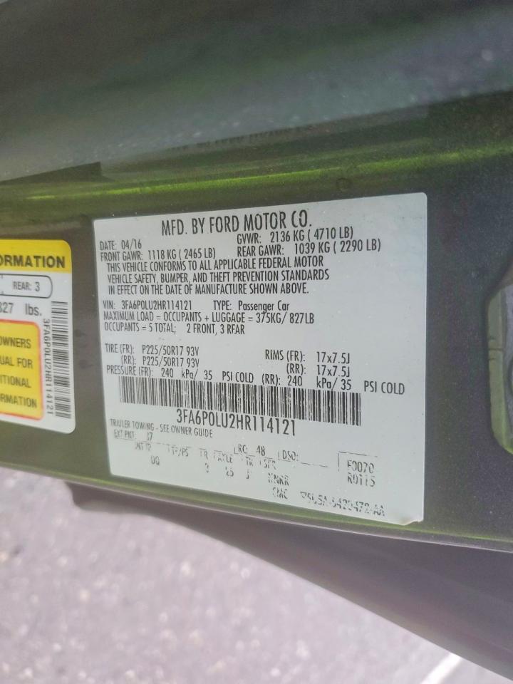 2017 FORD FUSION SE HYBRID photo 12