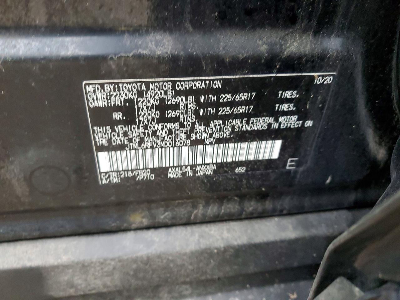 2021 TOYOTA RAV4 LE photo 13