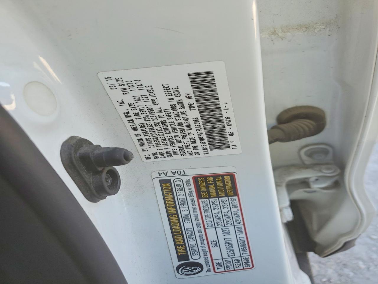 2015 HONDA CR-V EX photo 12