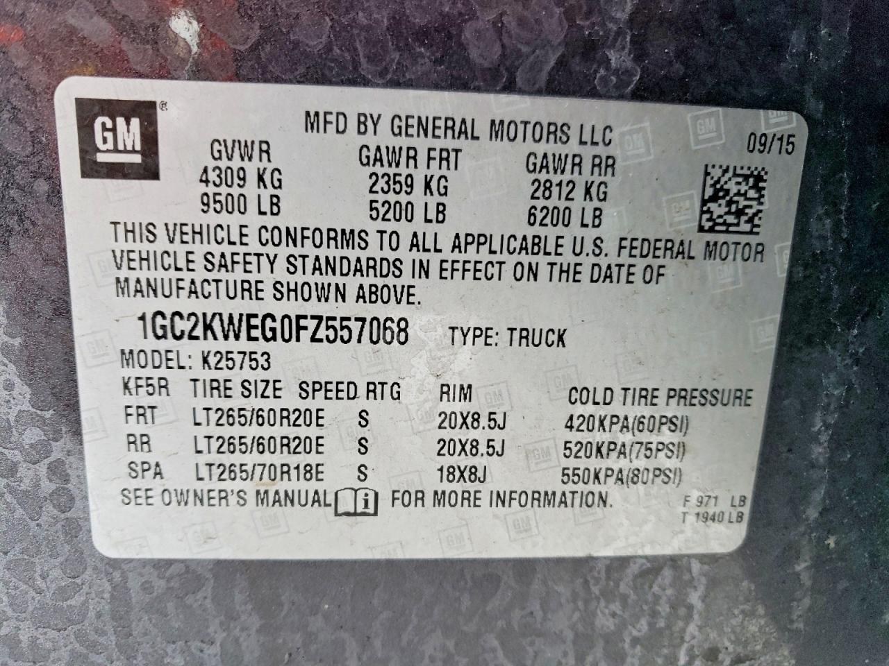 2015 CHEVROLET SILVERADO K2500 HEAVY DUTY LTZ photo 12