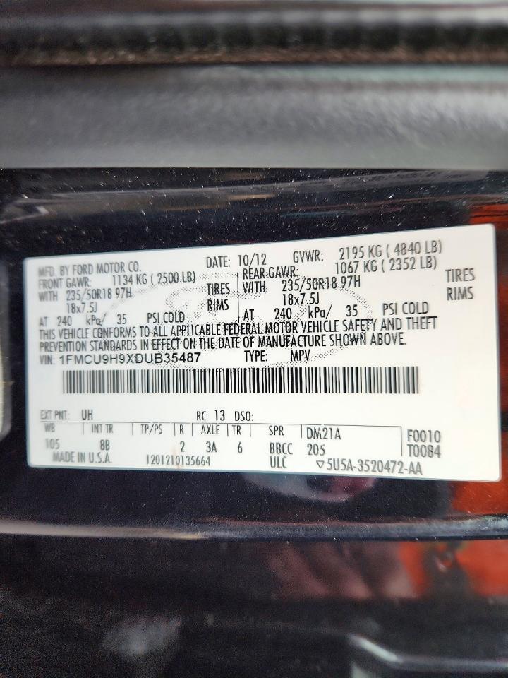 2013 FORD ESCAPE SEL photo 13