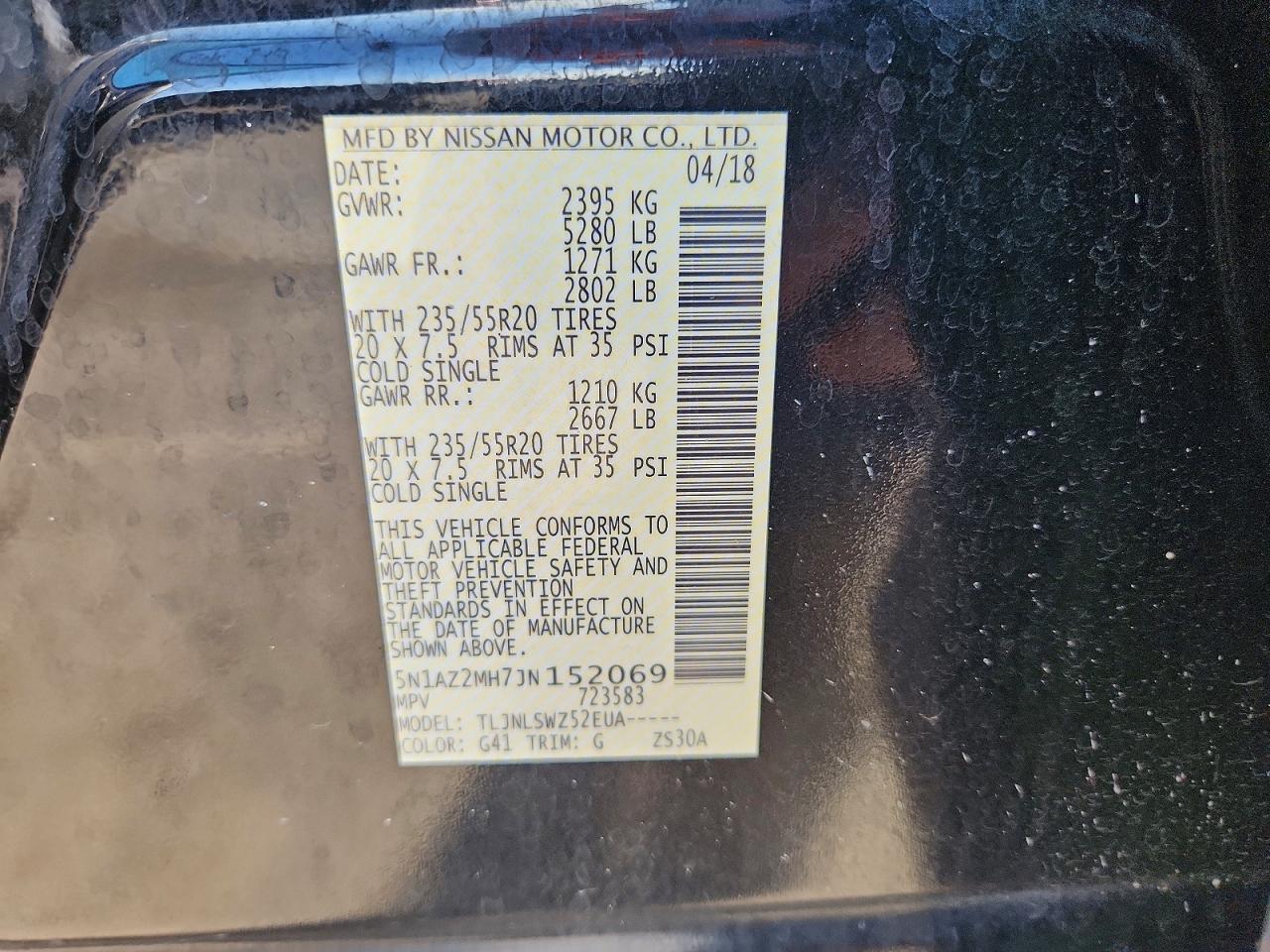 2018 NISSAN MURANO S photo 12