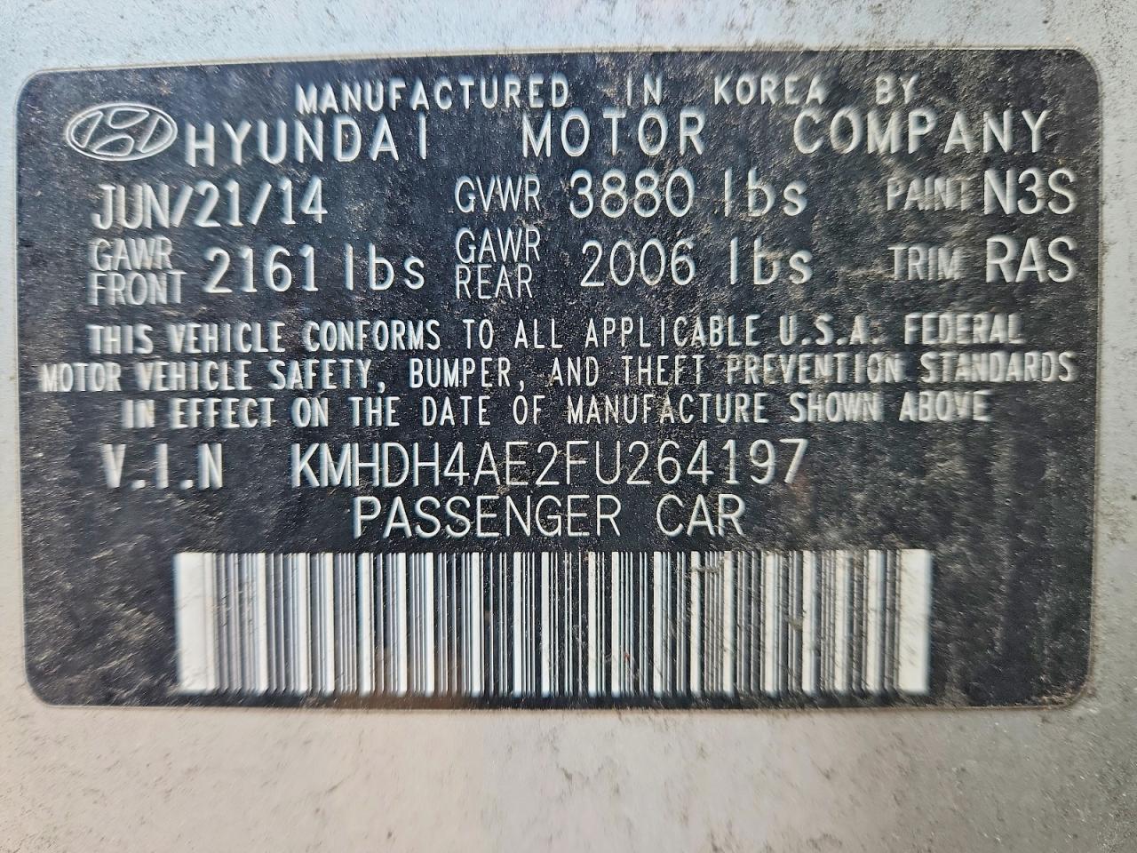 2015 HYUNDAI ELANTRA SE photo 23