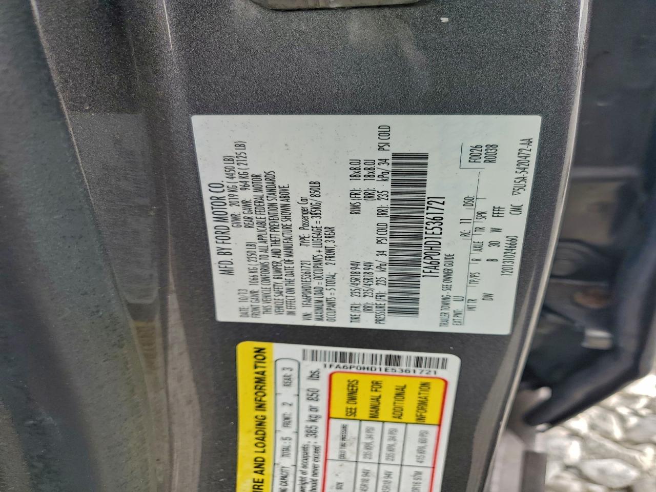 2014 FORD FUSION SE photo 23