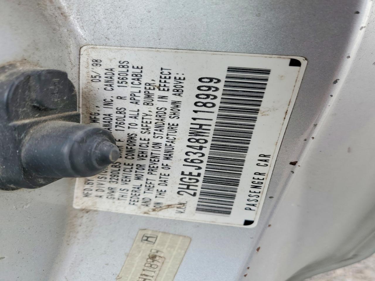 1998 HONDA CIVIC DX photo 13