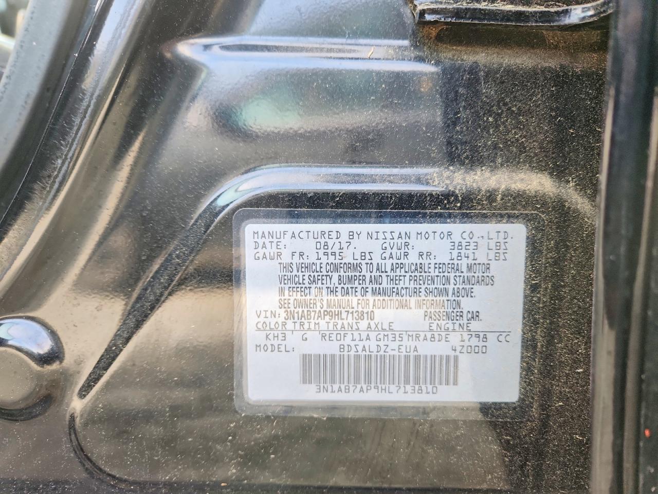 2017 NISSAN SENTRA S photo 12