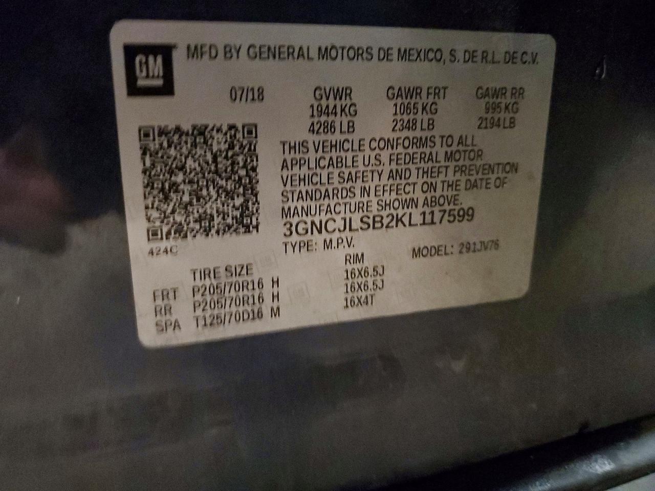 2019 CHEVROLET TRAX 1LT photo 25