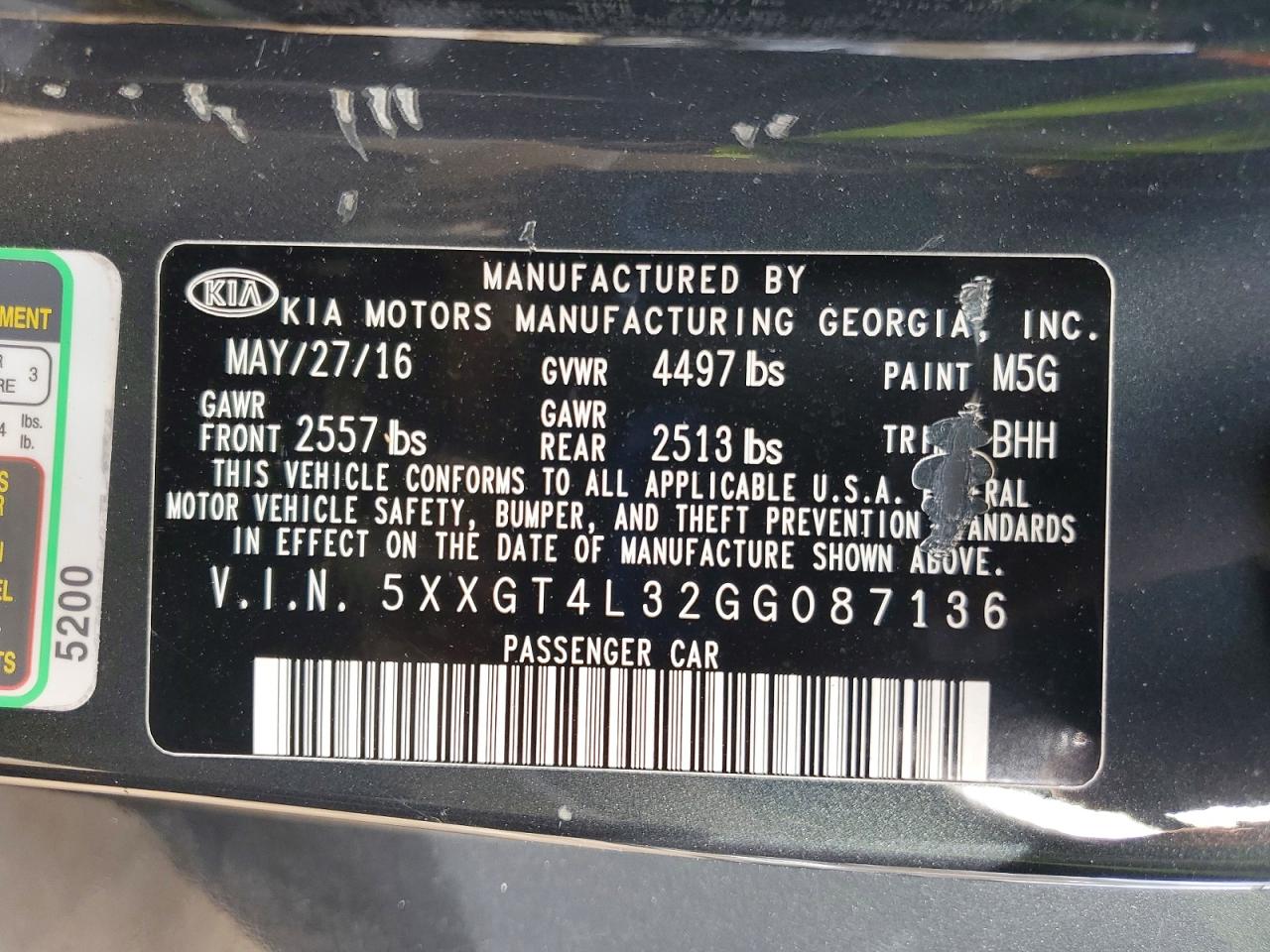 2016 KIA OPTIMA LX photo 12