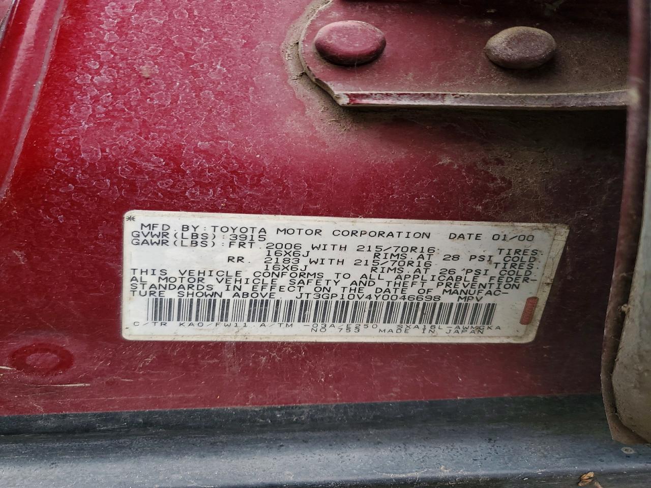 2000 TOYOTA RAV4 photo 13