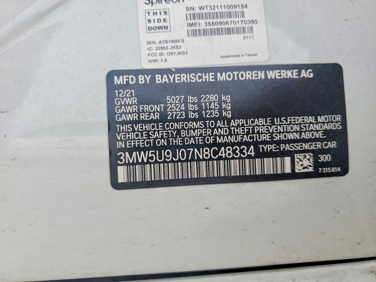 2022 BMW M340XI photo 12