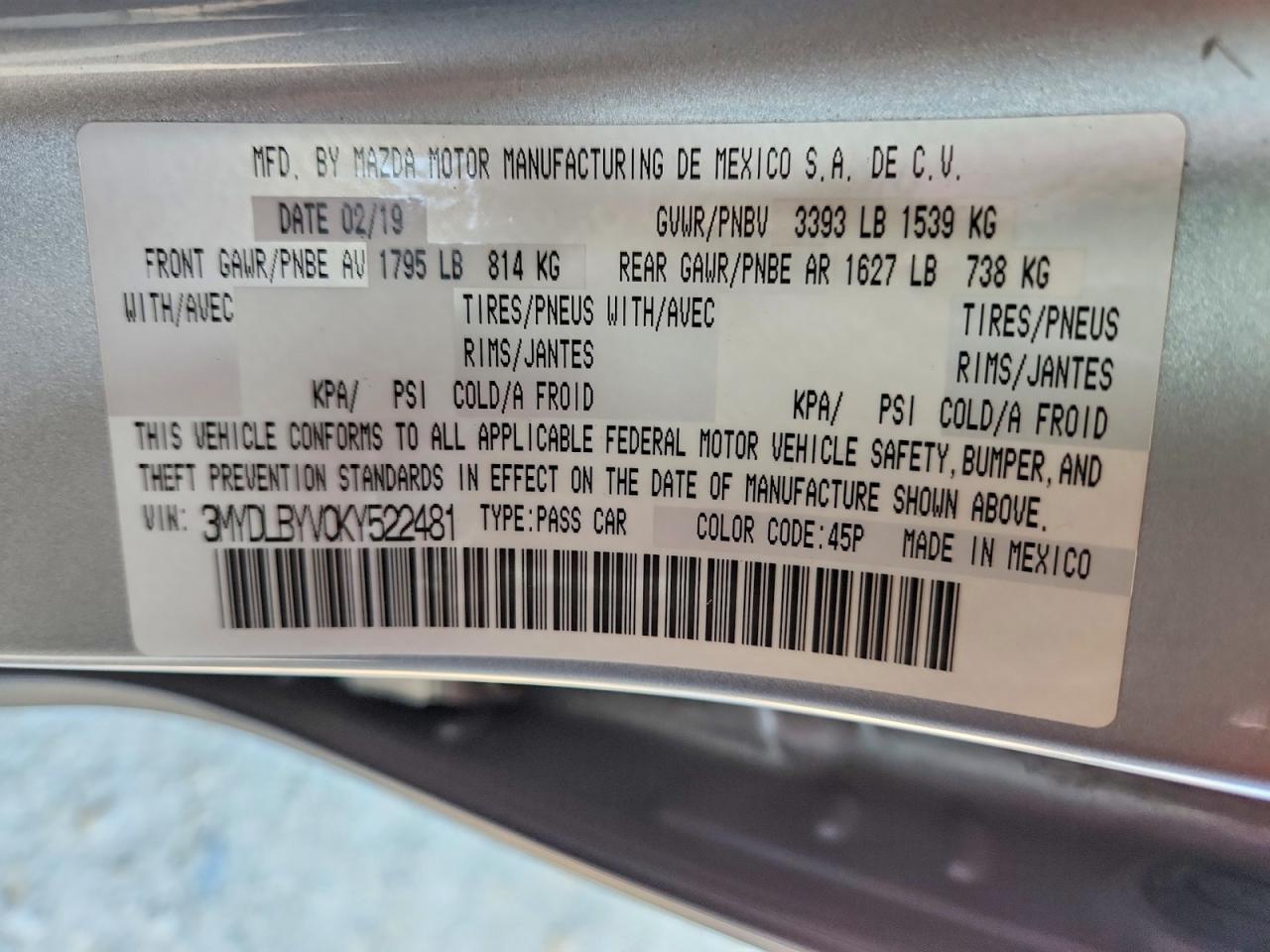 2019 TOYOTA YARIS L photo 12
