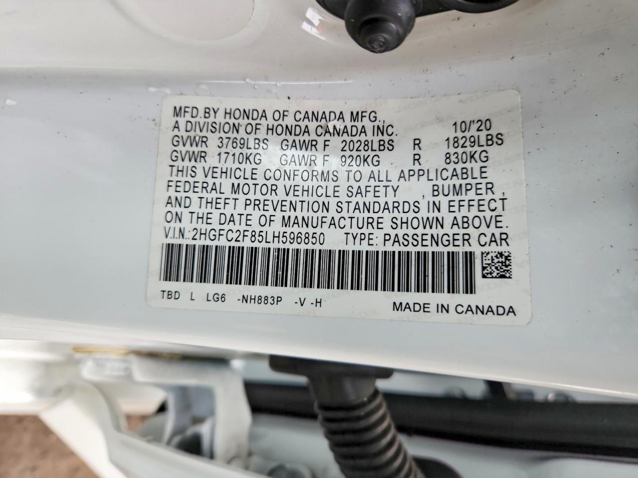 2020 HONDA CIVIC SPORT photo 12