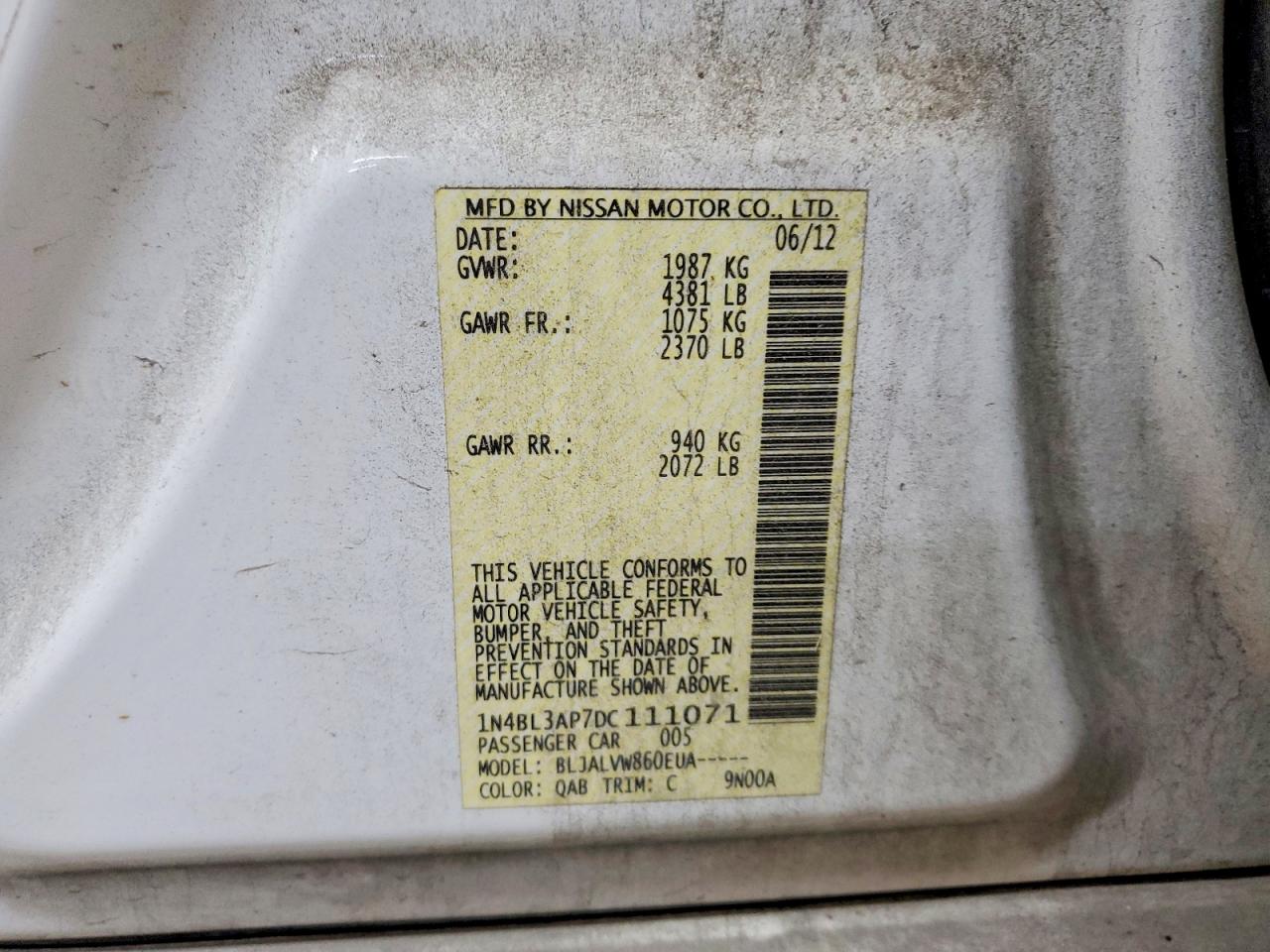 2013 NISSAN ALTIMA 3.5S photo 12