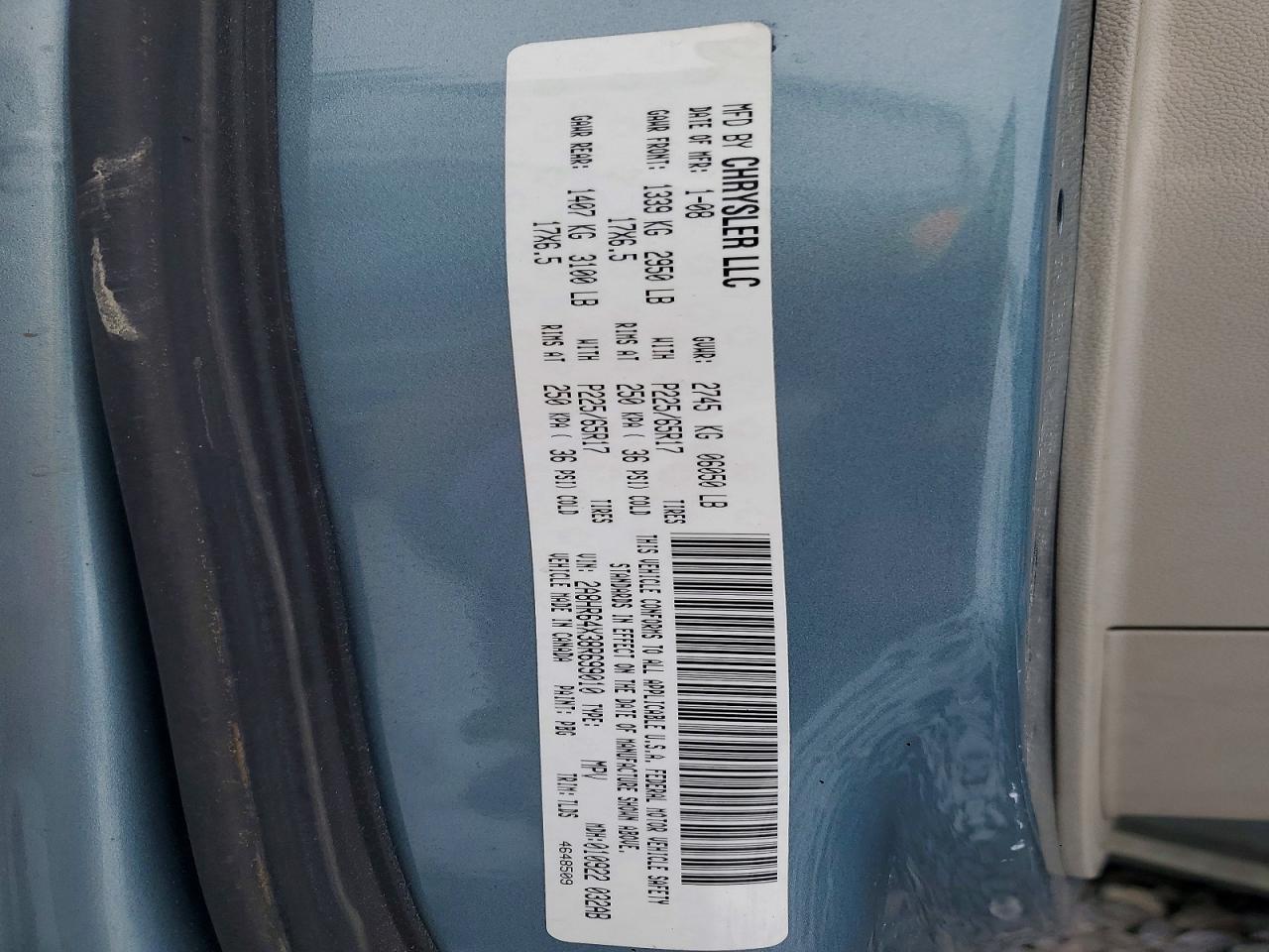 2008 CHRYSLER TOWN & COUNTRY LIMITED photo 13