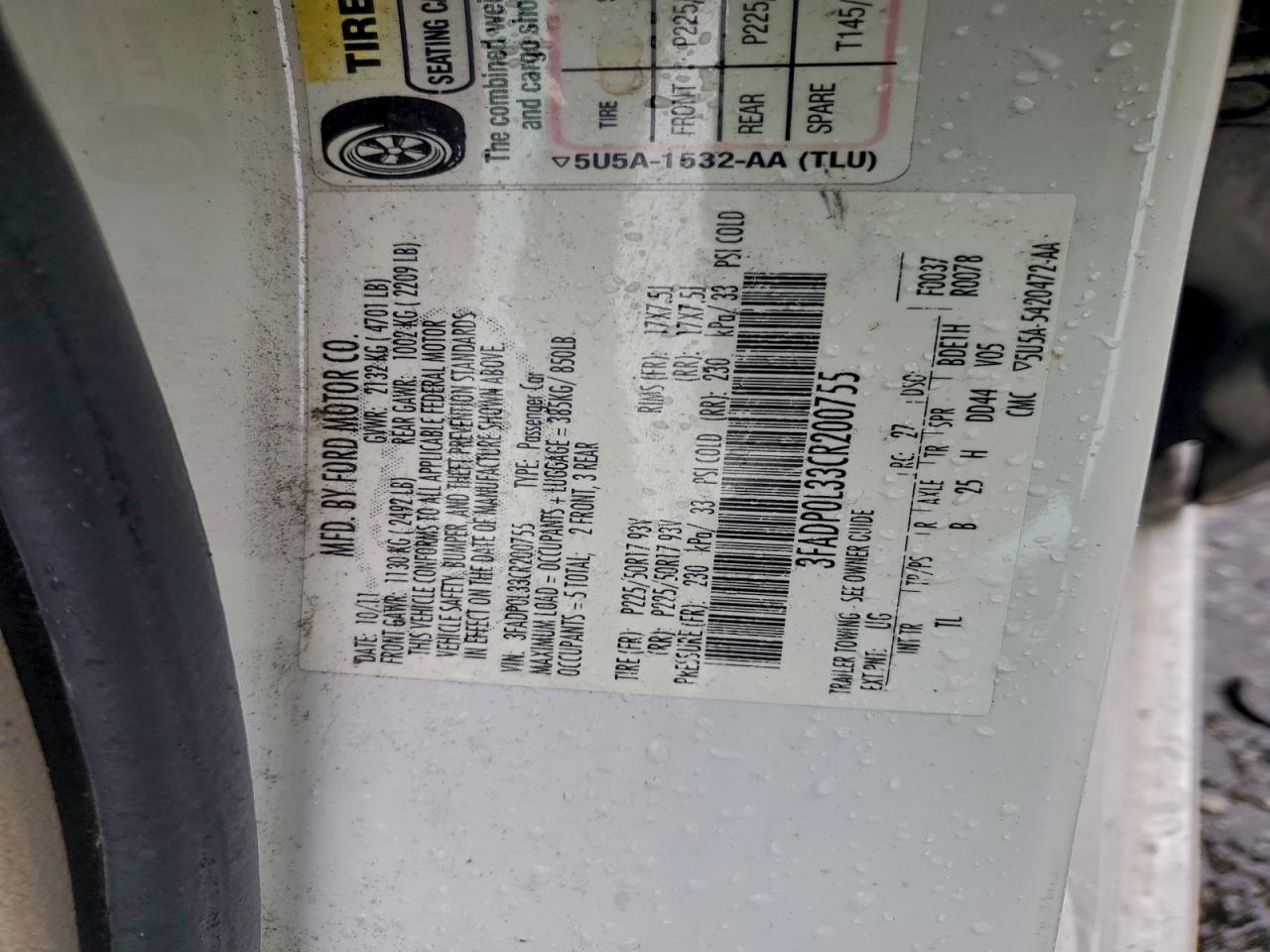 2012 FORD FUSION HYBRID photo 12