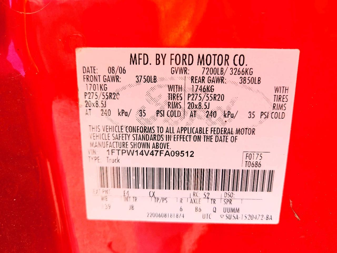 2007 FORD F150 SUPERCREW photo 12
