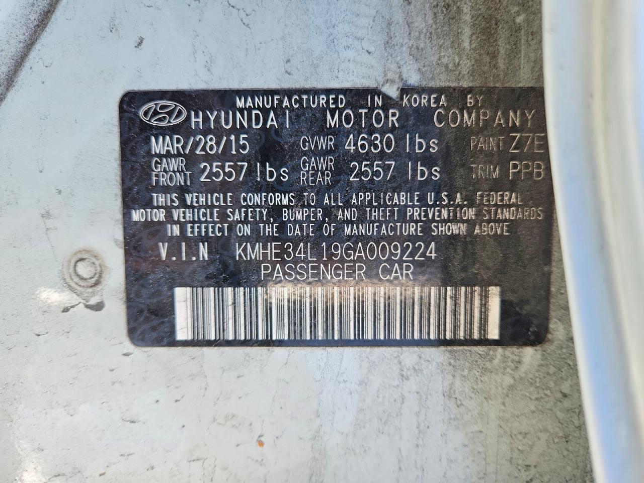 2016 HYUNDAI SONATA HYBRID photo 12