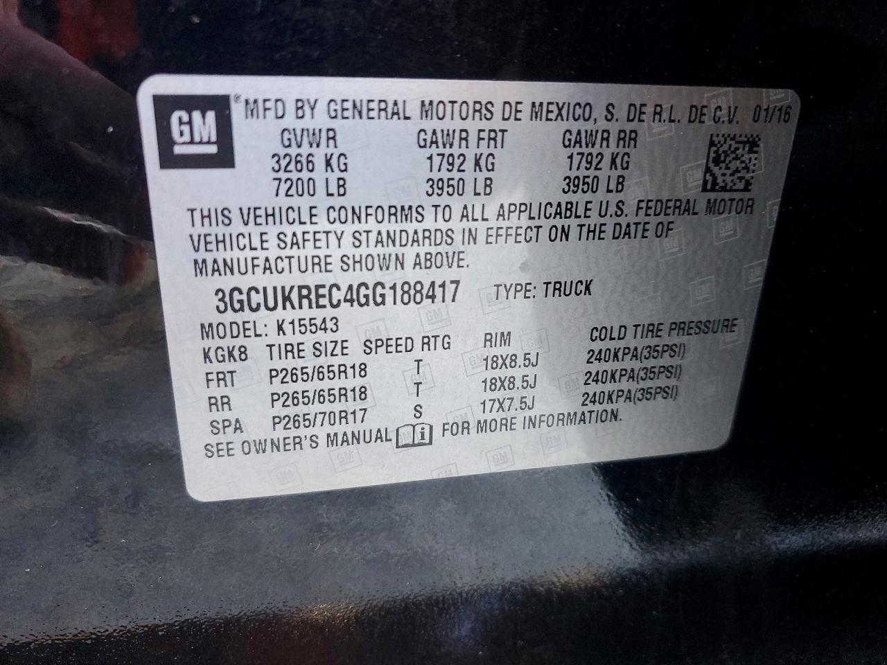 2016 CHEVROLET SILVERADO K1500 LT photo 12
