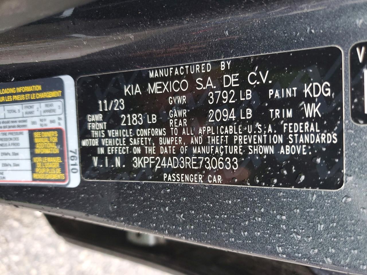 2024 KIA FORTE LX photo 12