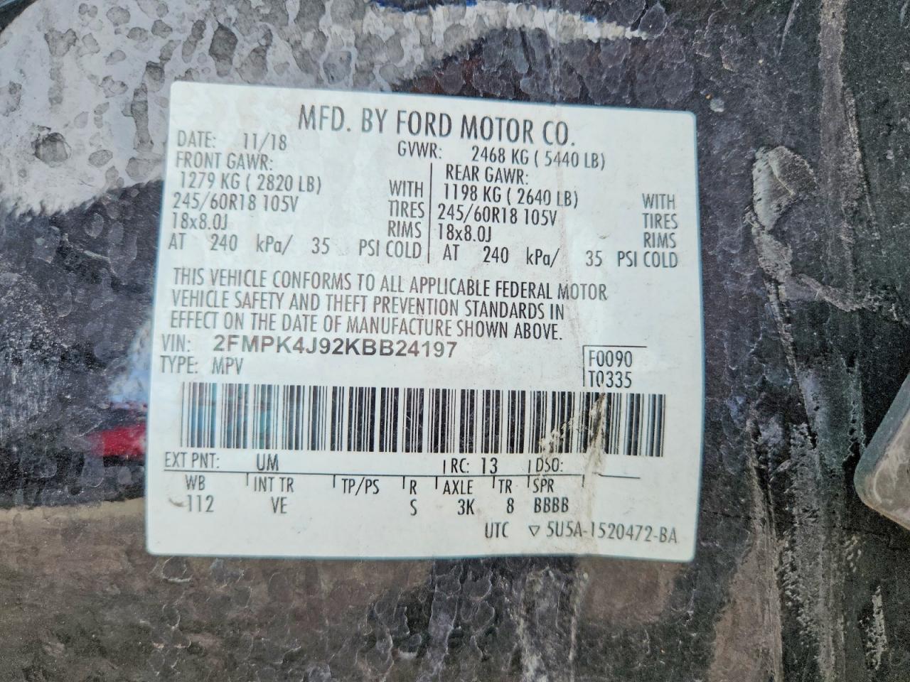 2019 FORD EDGE SEL photo 13