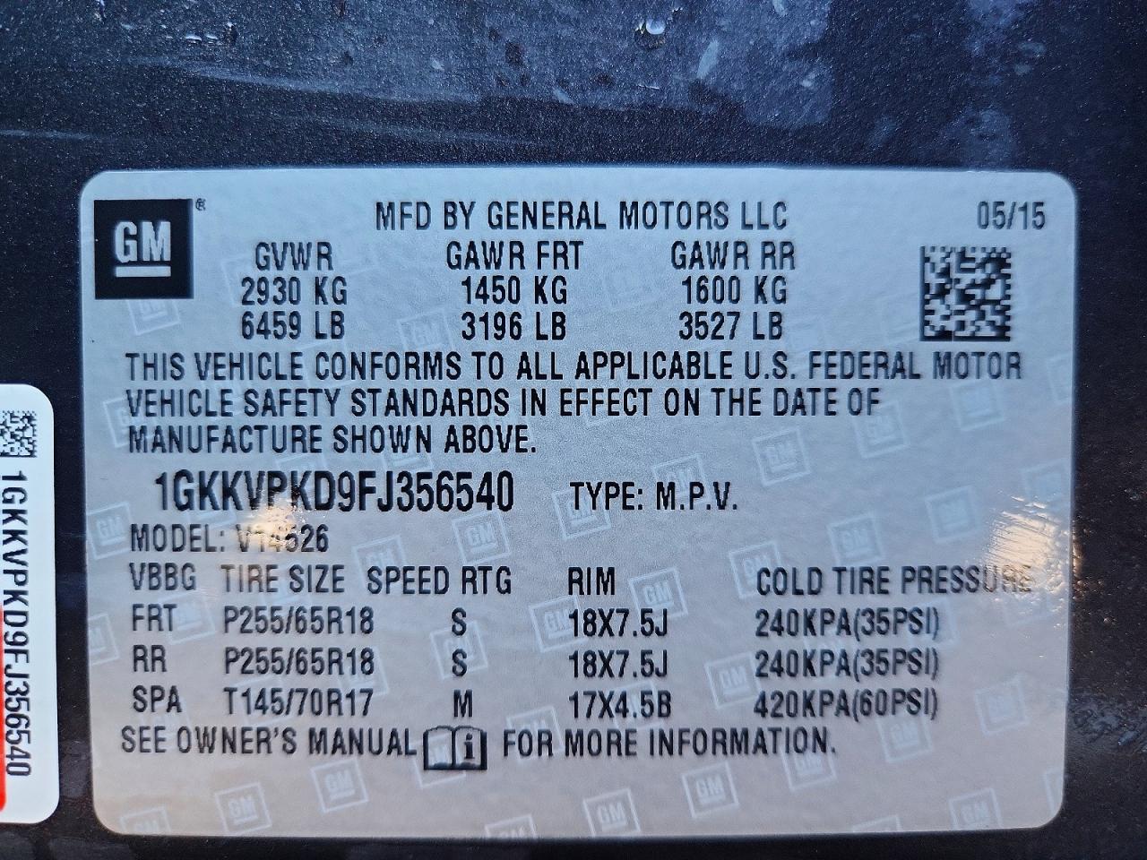 2015 GMC ACADIA SLE photo 13