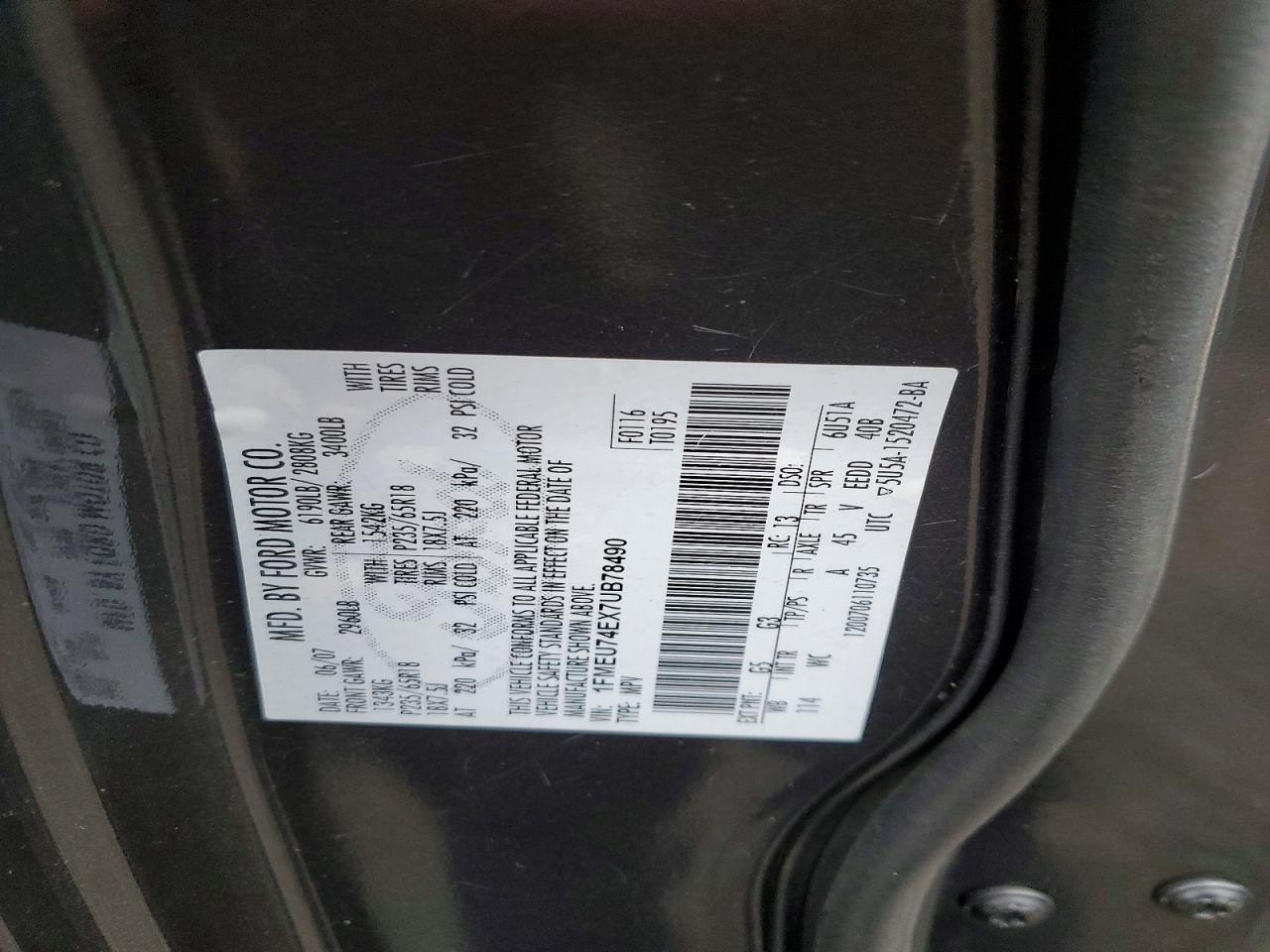 2007 FORD EXPLORER EDDIE BAUER photo 37