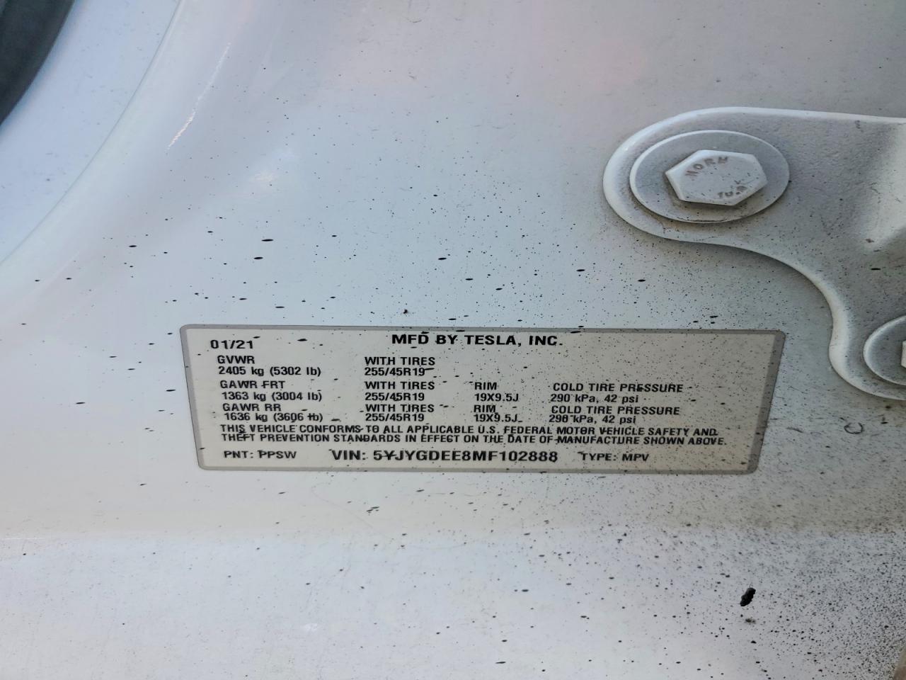 2021 TESLA MODEL Y photo 12