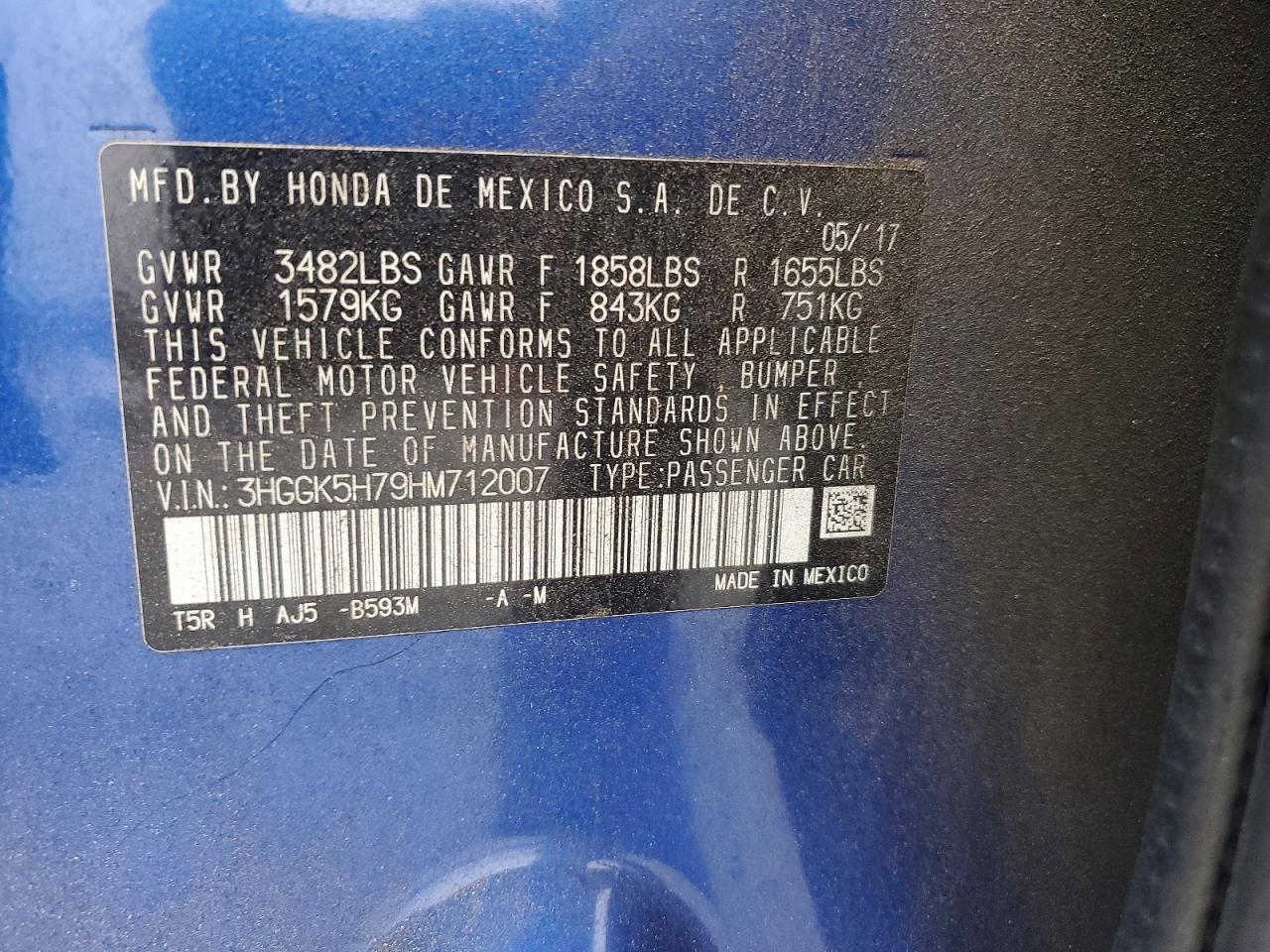 2017 HONDA FIT EX photo 12
