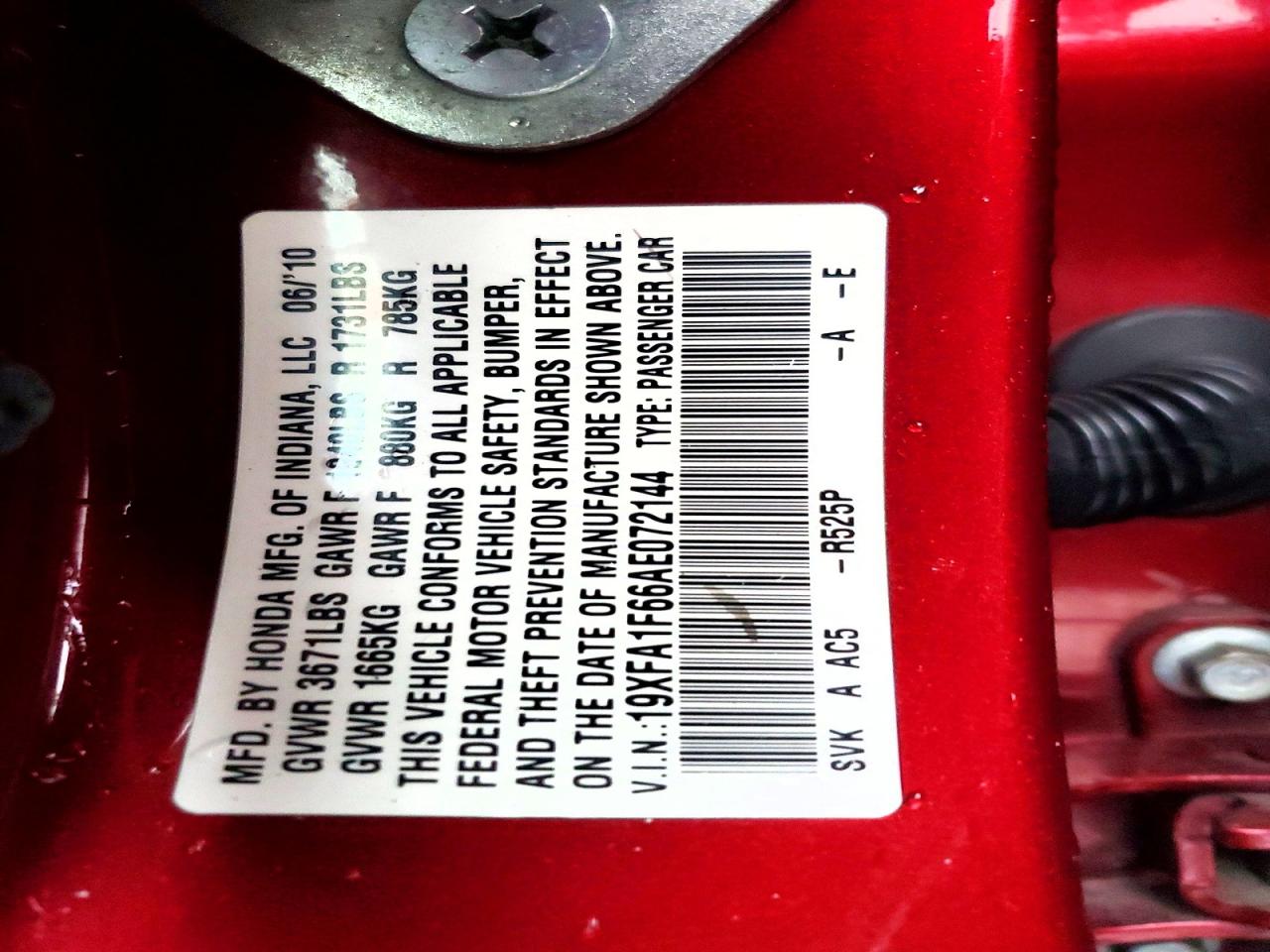2010 HONDA CIVIC LX-S photo 13