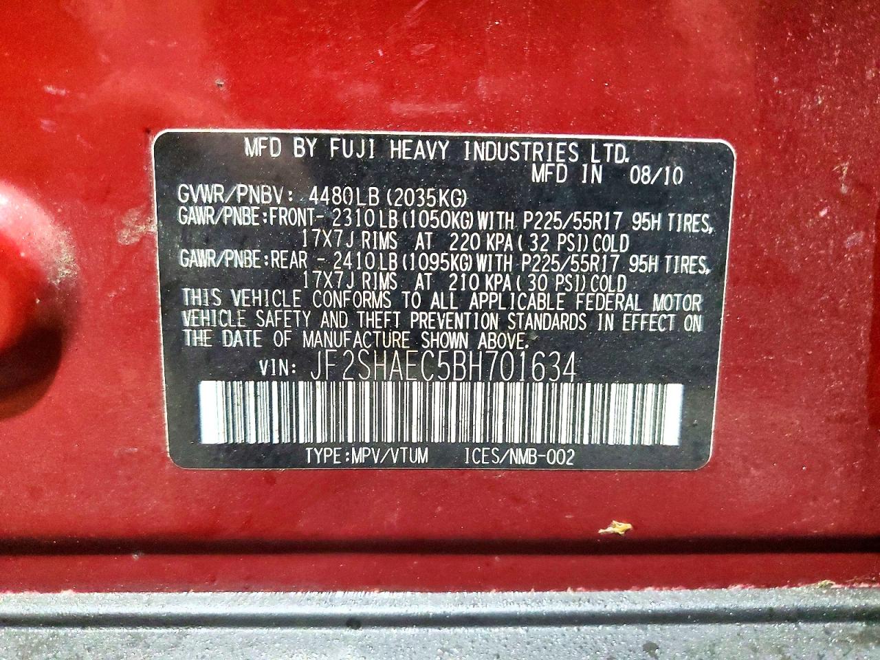 2011 SUBARU FORESTER LIMITED photo 12
