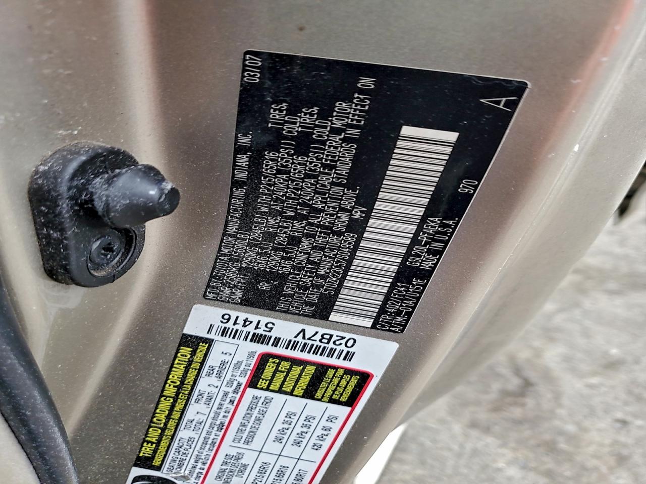 2007 TOYOTA SIENNA CE photo 13