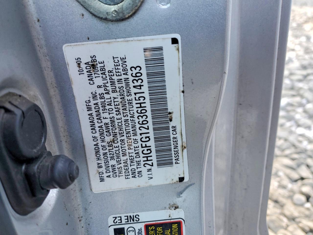 2006 HONDA CIVIC LX photo 34