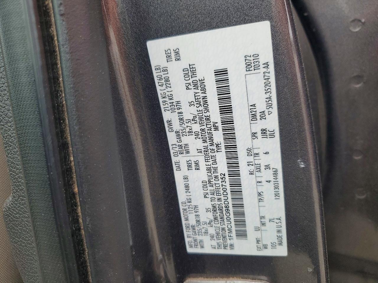 2013 FORD ESCAPE SE photo 12