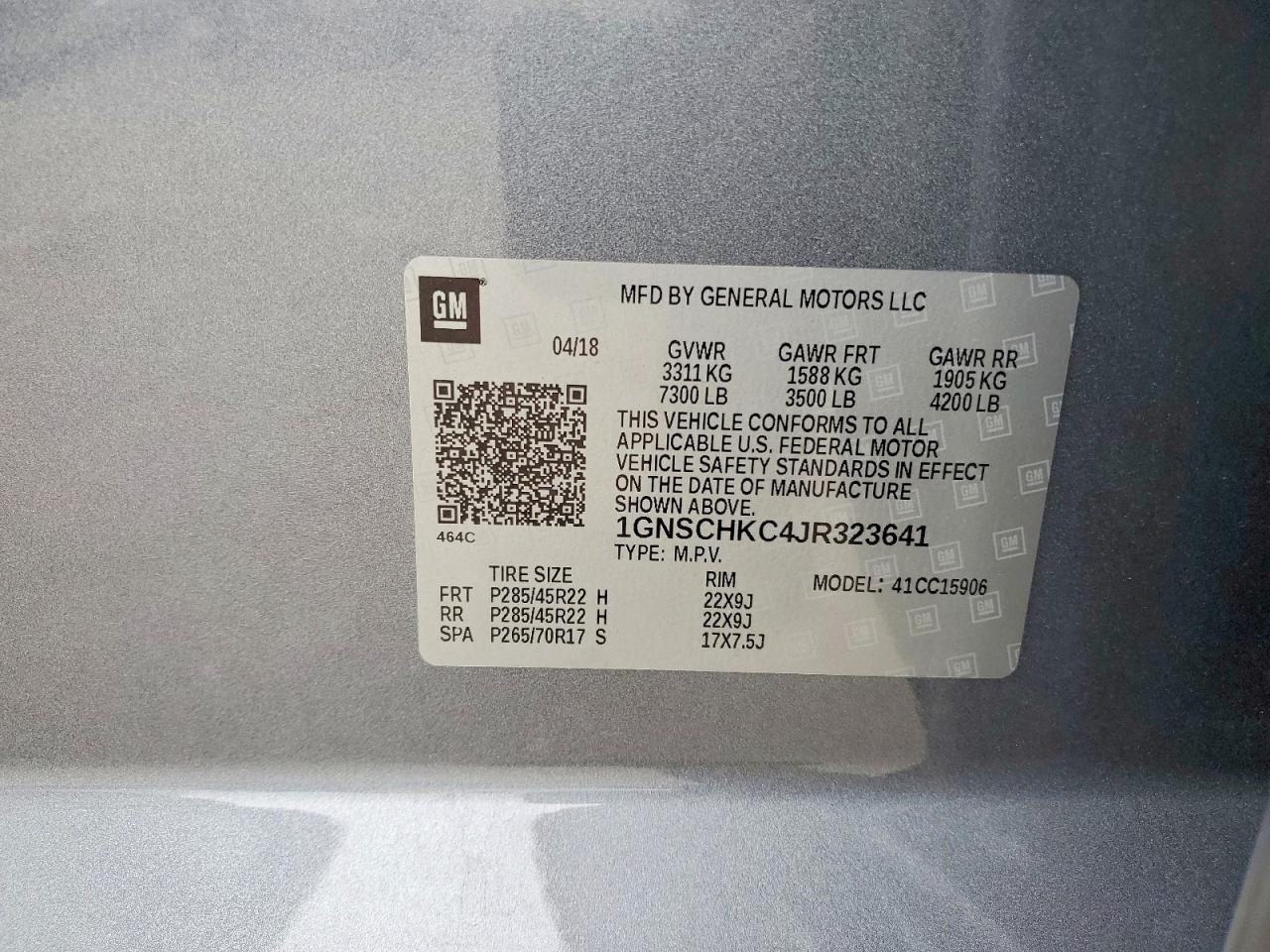 2018 CHEVROLET SUBURBAN C1500 LT photo 13