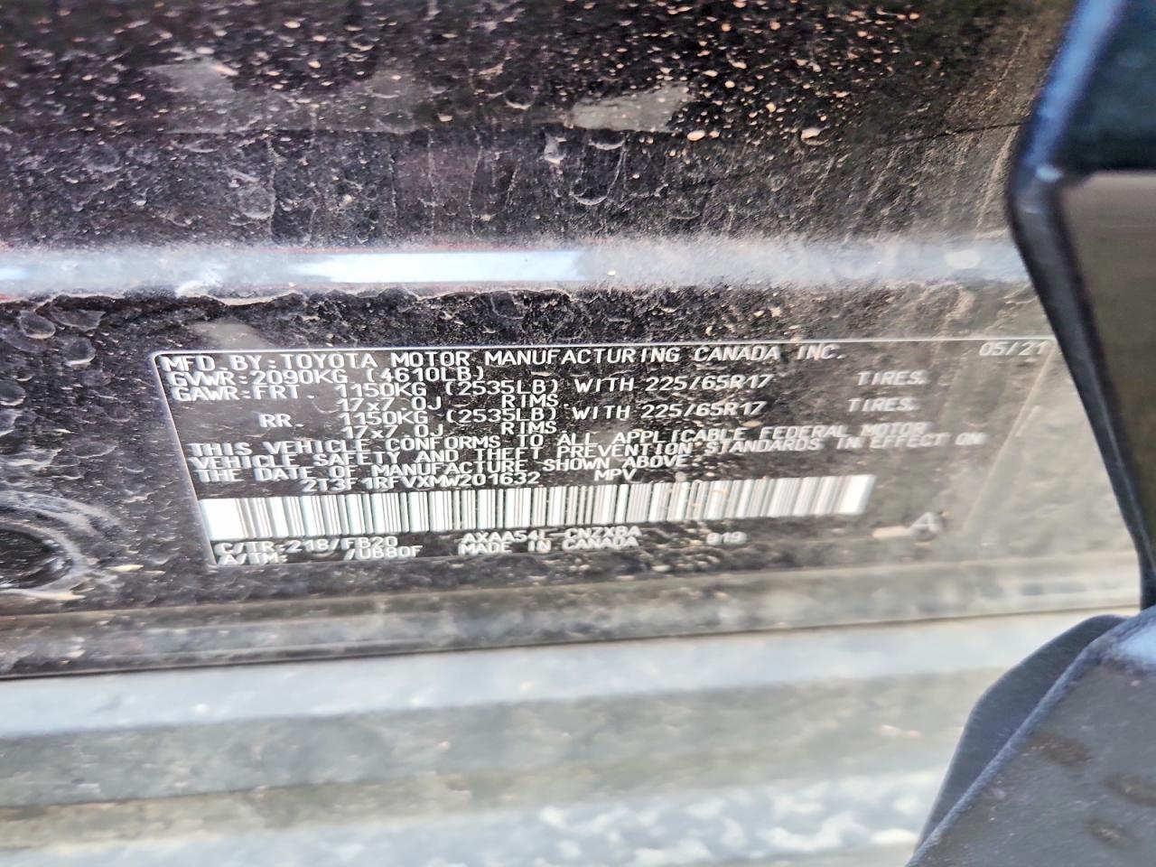2021 TOYOTA RAV4 LE photo 13