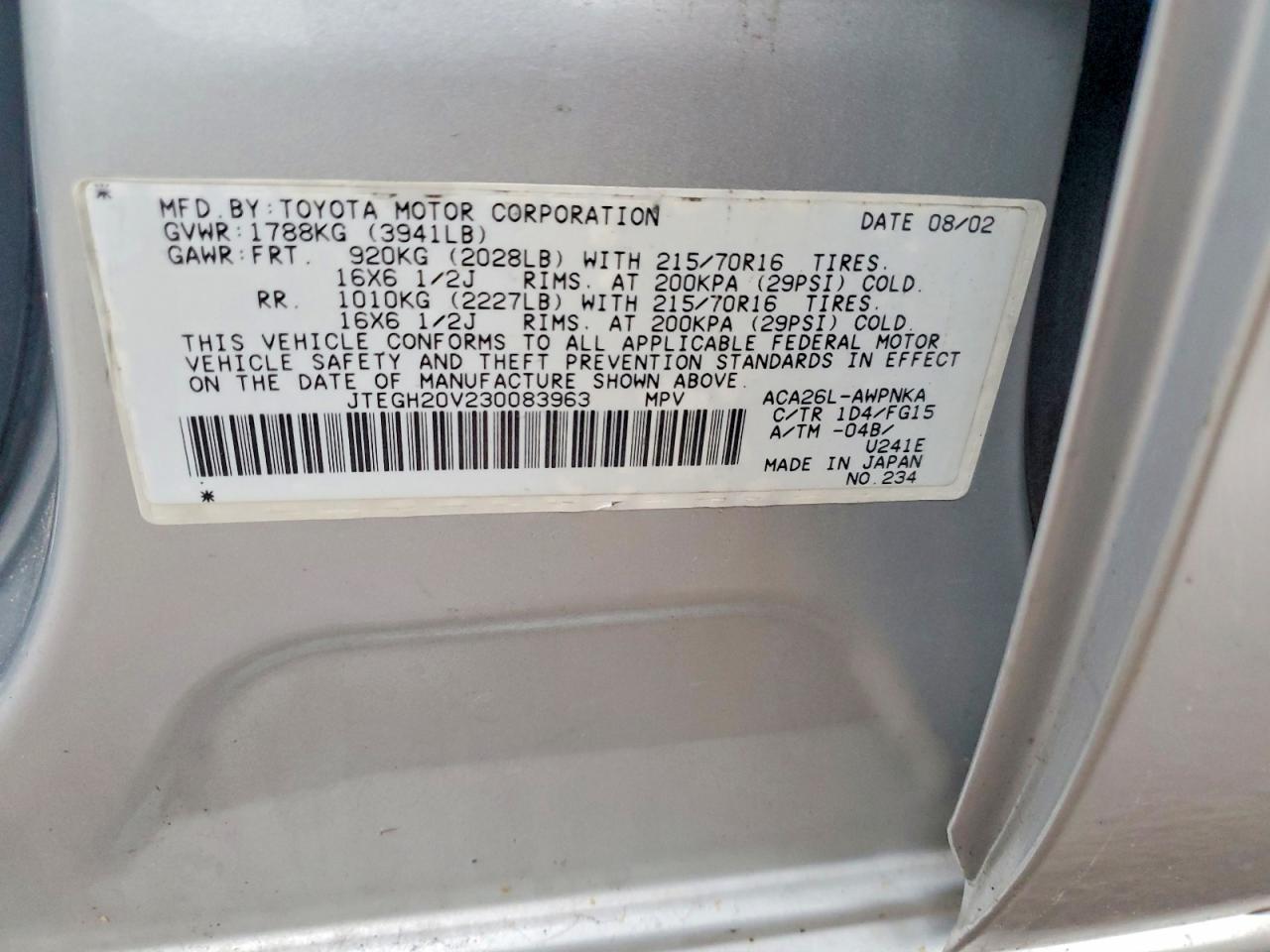 2003 TOYOTA RAV4 photo 13