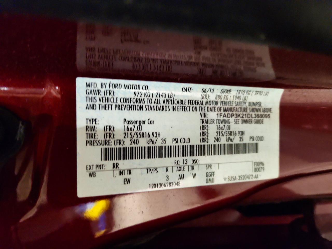 2013 FORD FOCUS SE photo 12
