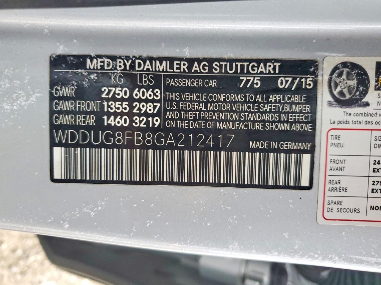 2016 MERCEDES-BENZ S 550 4MATIC photo 12