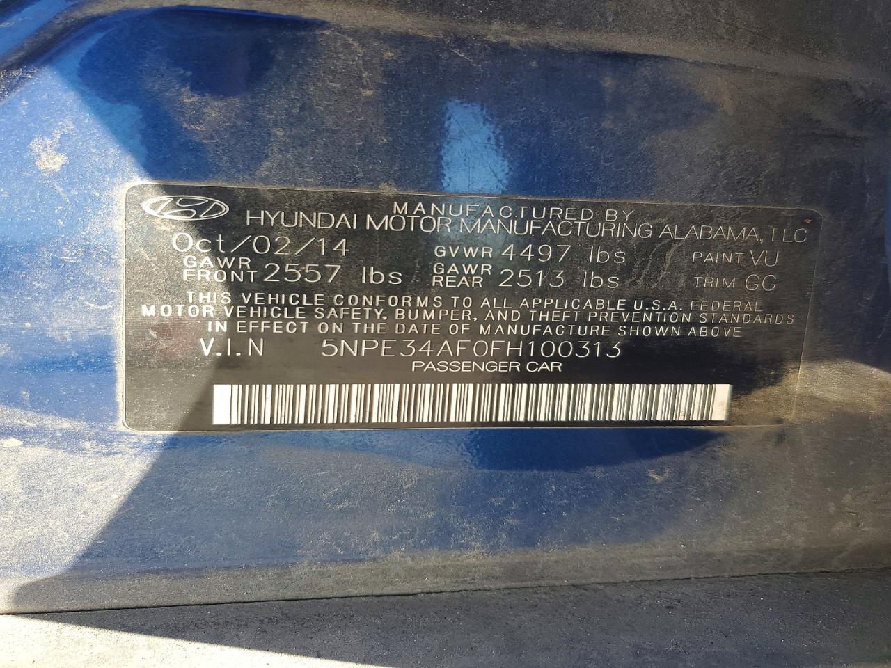 2015 HYUNDAI SONATA SPORT photo 12