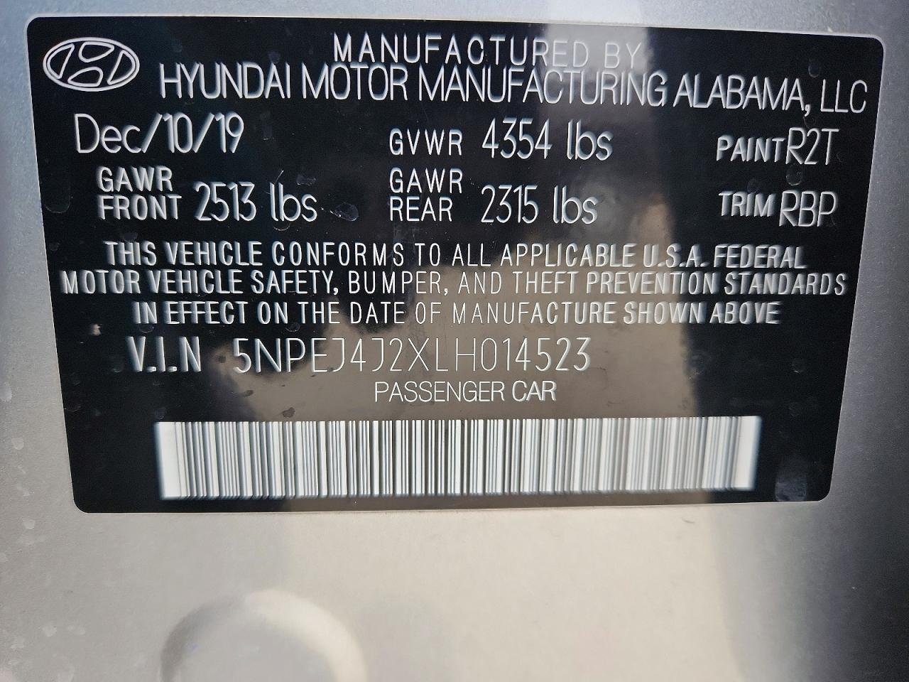 2020 HYUNDAI SONATA SEL PLUS photo 13