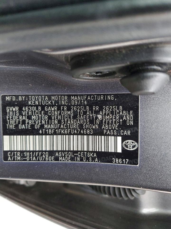 2015 TOYOTA CAMRY LE photo 12