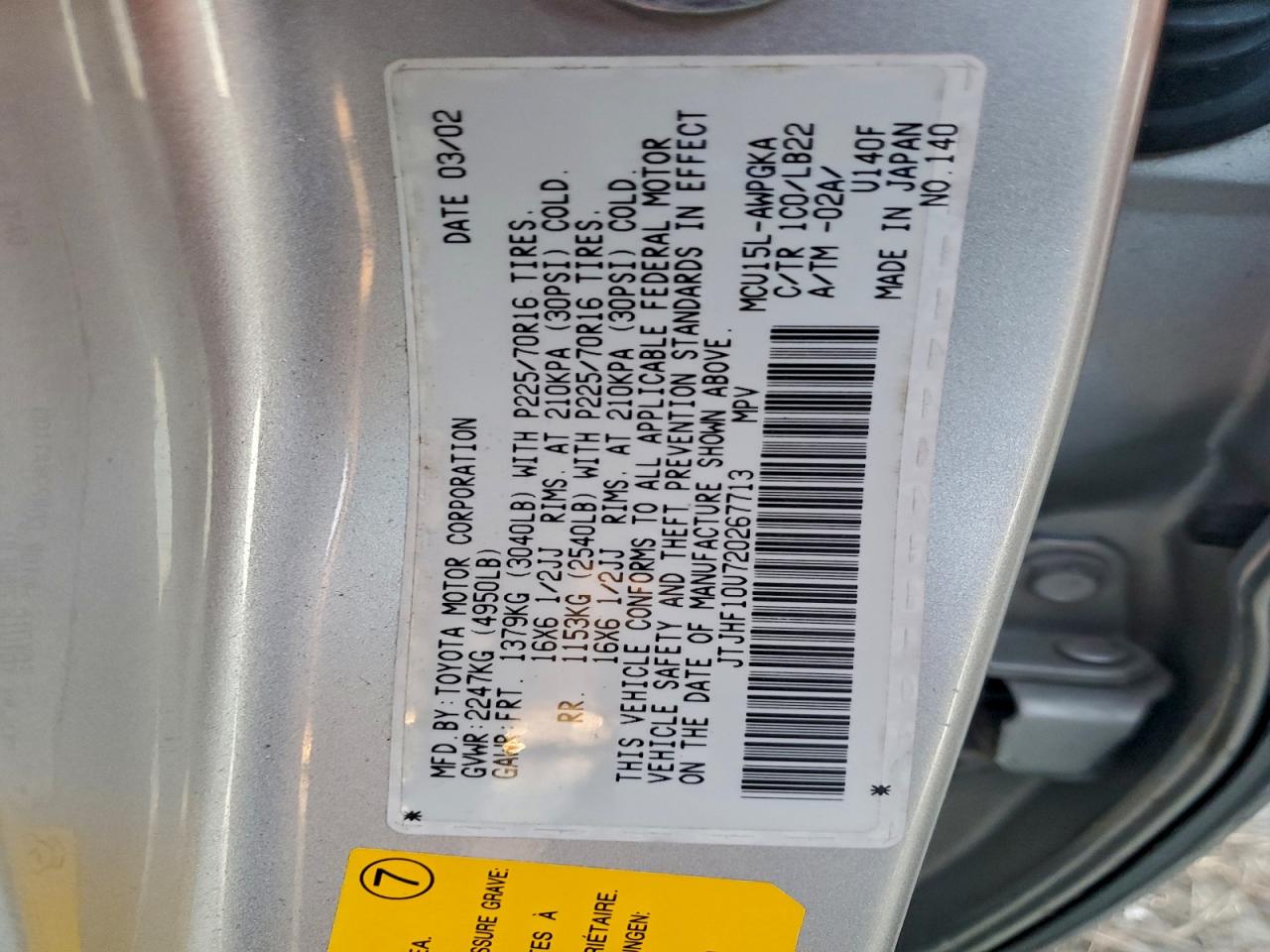 2002 LEXUS RX 300 photo 12