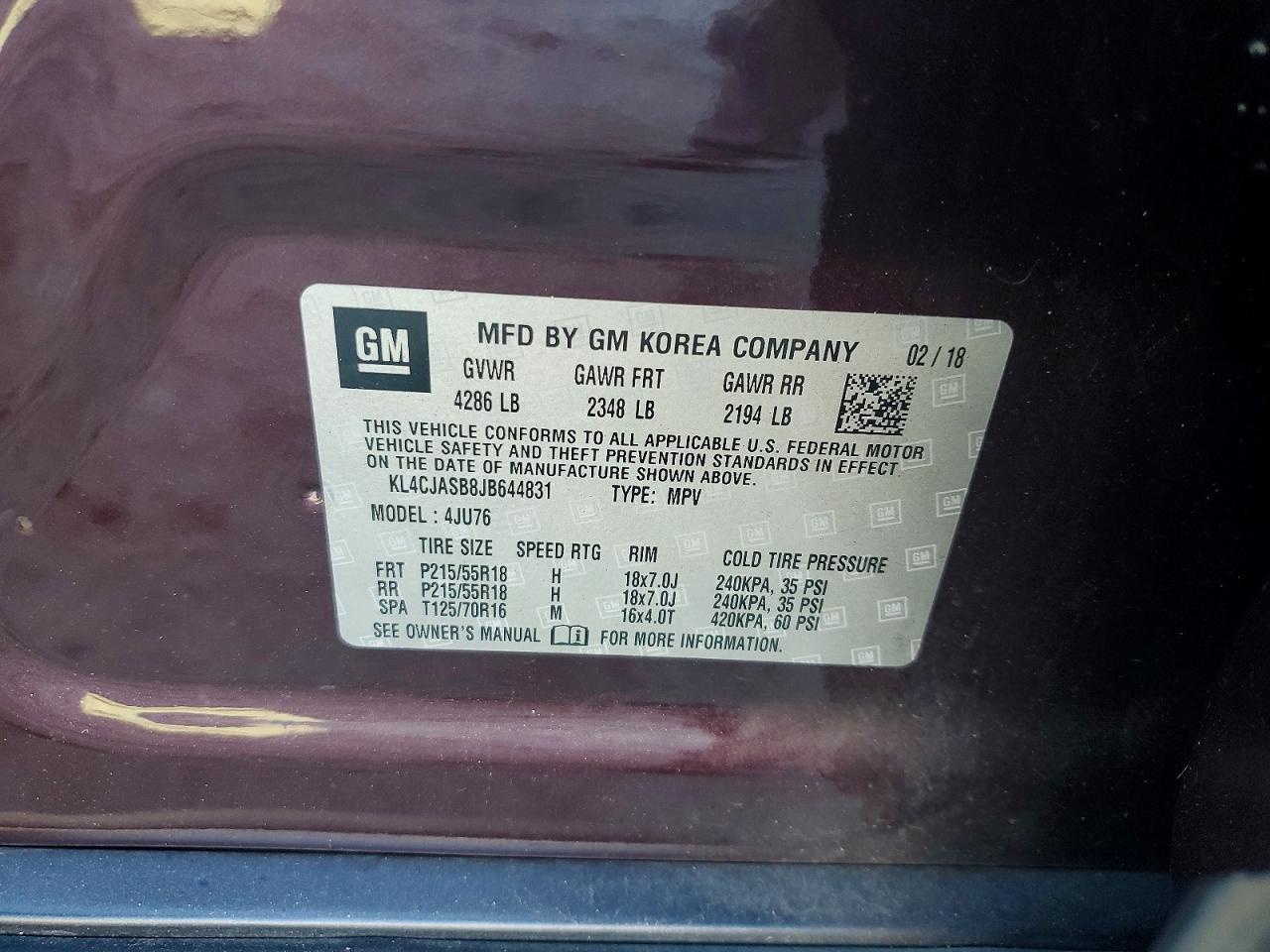2018 BUICK ENCORE PREFERRED photo 12