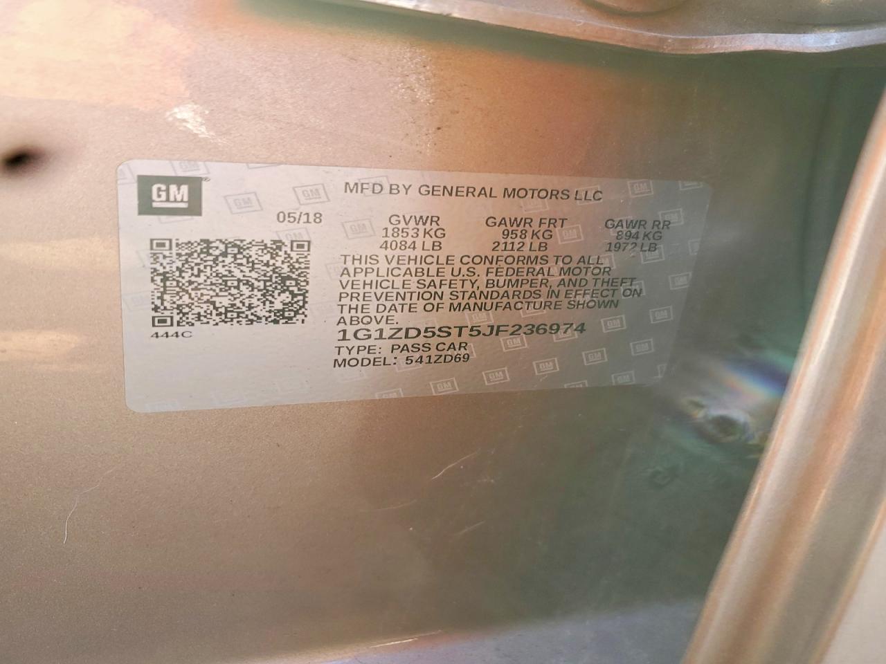 2018 CHEVROLET MALIBU LT photo 23